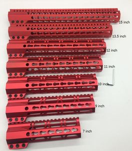 7''9''10''11''12''13.5''15'' Clamping Style Keymod Handguard Free Front Handguard Mount System Red Anodized