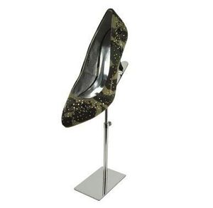 Mirror silvery boutique shoes showing stand sandals high heel shoes display holder metal store window display rack