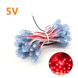 50pcs / string Módulos de iluminação LED F8 12 milímetros Largura única cor IP65 impermeável Led Pixel Luz Para Letter Entrar