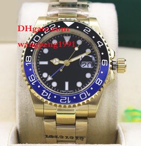 8 Stil Herren-Armbanduhren 18 Karat Gold Edelstahl 116710 Kalender 2813 Uhrwerk Schwarz Blau Keramiklünette SS Mechanische Herrenuhren