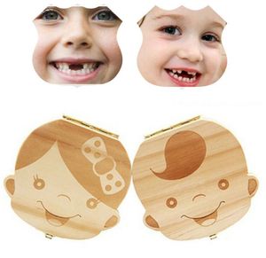 Organizzatore di scatole per denti da latte Salva denti da latte Denti per denti Scatole portaoggetti in legno Grandi regali 3-6 ANNI Creativi per bambini Immagine ragazza ragazzo