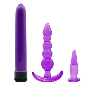 Diversi giocattoli anali vibranti Jelly Anal Butt Plug e dito Giocattoli del sesso anale per donne uomini