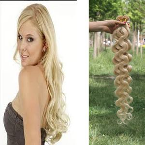 7a u tip extension hair 100g / فروع 1 حزم 1 جرام / ثانية 100 جرام البرازيلي ريمي الشعر الكيراتين u مسمار تلميح الجسم موجة الإنسان الشعر التمديد