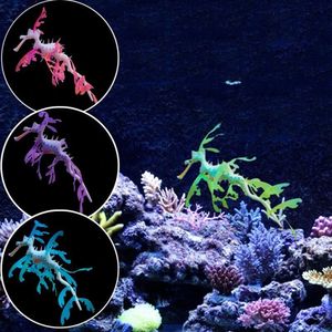 Artificial Aquarium Leafy Sea Dragon Ornament Fish Tank Jellyfish Decor Pet Glow #R21