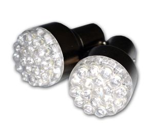 LED-lampor bromsens svängsignalljus 3157 4157 3156 1157 1156 BA15S G18 Vit röd rund dimlampor 12V framsida