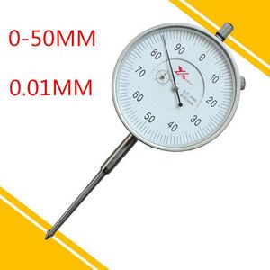 Wholesale-0-50 mm / 0.01 mm Dial Dial Dial dial indicator gauge 0-50mm Measuring Tool in stock