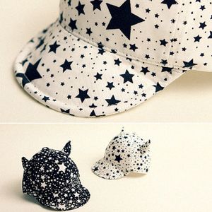 Wholesale toddler baseball resale online - 2017 Toddler Sun Cap Baby Girl Boys Outdoor Baseball Stars Ox horn Pattern Beach Hat