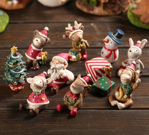 Resina de natal Artesanato Natureza Em Miniatura Micro Paisagem Miniaturas Para Enfeites de Decoração Kawaii Cabochões 10 Pçs / set