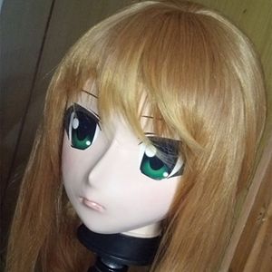 C2 En Kaliteli El Yapımı Kadın Silikon Kauçuk Yüz Maskesi Cosplay Kigurumi Maskeleri Crossdresser Doll Kig Anime Rolü Oynamak