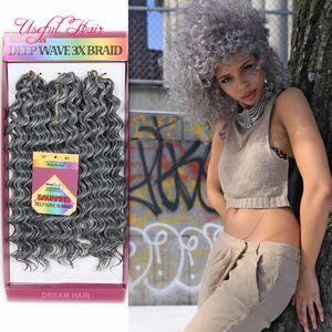 10 POLLICI SAVANA MAMBO TWIST trecce all'uncinetto a onda profonda CAPELLI 3 PZ / PACCHETTI Capelli sintetici rimbalzanti giamaicani estensioni dei capelli CROCHET ombre marroni