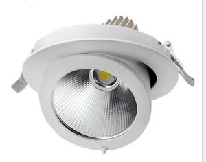 Fabriks grossist 30W LED-stammen downlight COB taklampa Justerbar försänkt superljus Inomhusljus COB LED Downlight AC85-265V