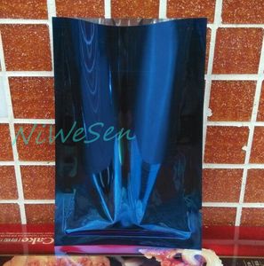 10x15cm, 200pcs x superior de alumínio azul aberto folha saco de plástico plana termoadesiva, embalar produto electrónico aluminizado sacos simples