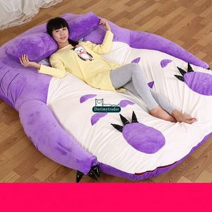 Dorimytrader 200cm x 170cm Japan Anime Totoro Sleeping Bag Plush Soft Beanbag Huge Bed Sofa Tatami Carpet Nice Gift Free Shipping DY60994