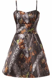 Free Shipping Straps Short Camo Prom Dresses 2016 New Styl Custom Make Size 0 or Plus Sizes Evening Bridesmaid Gowns