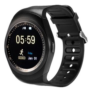 Ronde Bluetooth Smart Watch voor Andriod en iOS iPhone Smartwatch Sync SMS Sport Fitness Intelligente Klok Ondersteuning SIM kaart