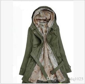 2016 Moda Inverno Feminino Casacos Quentes Longo à Prova de Frio Outerwear Feminino Grosso Dust Coat Sobretudos Casuais Frete Grátis