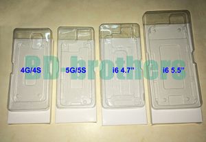 Wihte Paper Box for iPhone 4 5 6 4.7 5.5 LCD Screen Packing Package with Transparent PVC Blister Trays Salver 1000sets/lot