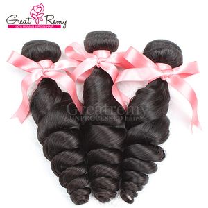 9A Brazilian Virgin Hair Remy Human Hair Weaves Extension Loose Wave Bundles Dyeable Greatremy