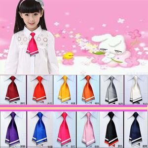 Students neck tie Double knife type tie 18colors 22*7cm silk imitation for waiter Women ties Christmas gift Free TNT Fedex