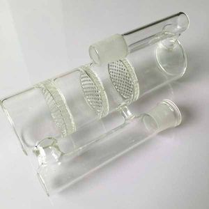 Hookahs Tubulações de água de vidro Ashcatcher 14mm 18.8mm Double Perc Catcher Catcher Branco Junta Marrom Verde Para Plataformas De Petróleo Bongs