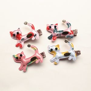 New Baby Hair Clips Cartoon Cute Cat Shape Kids Hairpins Girls Cartoon Animals Accessories 40pcs/lot