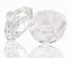 Акриловое кристалл стекло Dappen чашка чашки чаша с крышкой жидкий блеск порошок икра ногтей инструмент для ногтей круглый KD1