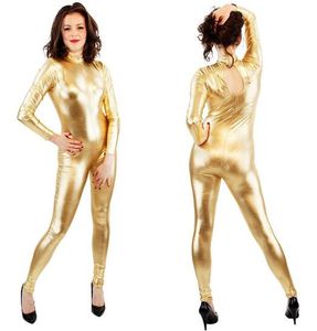 Metallic Catsuits Shiny Wet look Tuta in Lycra Tuta Dancewear Costumi di Halloween,