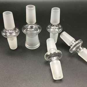 Bongs için 14mm ila 18mm cam adaptör adaptörleri yağ teçhizatı erkek dişi taşlama ağız eklemi açılır adaptör dönüştürücü uygun kuvars banger