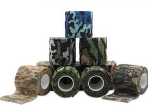 200pcs Gadget da esterno 5cmx4.5m Army Outdoor Caccia Strumento di tiro Camouflage Stealth Tape Waterproof Wrap Durevole nuovo arrivo