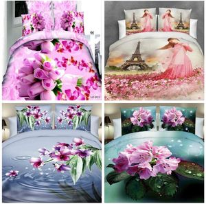 Home Textiles 3D nice Reactive printing cotton 4 pcs bedding set duvet quilt cover bed sheet Pillowcase bedclothes222n