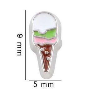 20PCS/lot Ice Cream Floating Locket Charms Fit For DIY Magnetic Glass Living Memory Locket Jewelrys Making