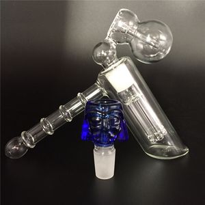 Cam Çekiç 6 Kol Ağacı Percolator Bisbler ile Calabash Tasarım Tütün Kase 18.8mm Ortak Boyutu Sigara Borular