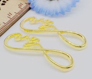 100pcs Gold plated 8 love Infinity Symbol Connector Charms Pendants 39x13mm