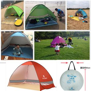 Schnelle automatische Öffnung, leicht zu tragende Zelte, Outdoor-Campingunterstände, UV-Schutz, 2–3 Personen, Zelt, Strand, Reisen, Rasen, Familienfeier, schneller Versand
