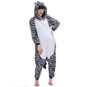 Zebra Unisex Inverno Animal Pijama Traje Sleepwear Moda Onesie Trajes Cosplay Flanela Pijama Zebra Onesies macacão Animais pijama