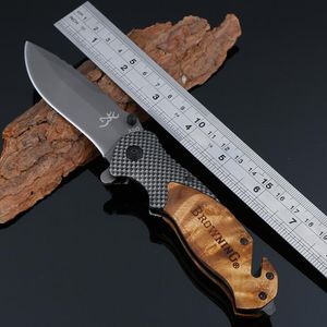 Browning X50 carbon fiber+rosewood Folding knife cold steel ganzo Tactical huntingknive camping survival Pocket Knife tool