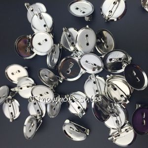 Base de Broche DIY 20mm 100 pcs / lote Acessórios com clipe e uso de pino de segurança para decorar