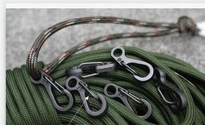 1000PCS Camping Mini Carabiners och EDC-verktyg Utomhus behövs Mosvales SuperVivencia och flaska krok Paracord användbart