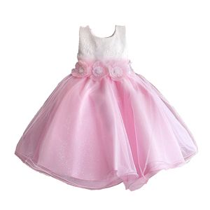 Yeni Arrivla Çiçek Kız Elbise Çocuklar Fantezi Ruffles Düğün Prenses Pageant Elbiseler Balyavuk Vestido