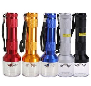 Smerigliatrice elettrica a forma di torcia gratuita DHL Grinder Crusher Herb Tobacco Smoke Grinders vaporizzatore click n vape Quickly Aluminum 14.5CM 50pcs