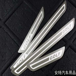 Stainless Steel Exterior Scuff Plate Door Sill for 2015 Volkswagen Golf Welcome Pedal Threshold Strip Car Styling Accessories 4 pcs/set