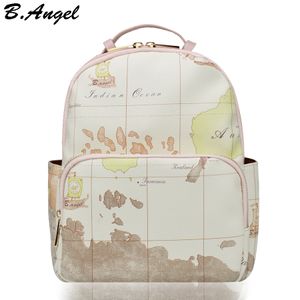 Wholesale map bag leather for sale - Group buy High quality white world map bag women backpack leather backpack printing backpack travel bag HC W