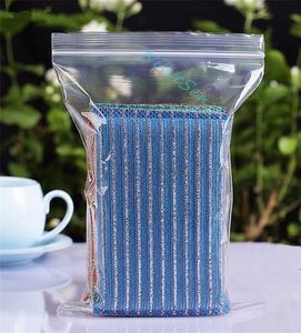 100pcs / lot Оптовая мешок еды PE, 12x17cm все ясно ziplock Поли мешки-reclosable сцепление zip запечатаны полупрозрачность утолщаются пластиковый мешок еды