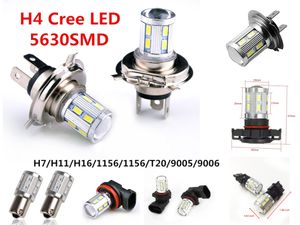 Освещение 12 В белый 9W 5630 12 LED H4 H7 H11 H16 9005 9006 1156 1157 DRL Водительская противотуманная лампочка