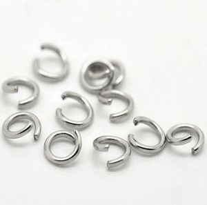 1000PC / Väskor Partihandel Pris Tunna 0,3 * 5mm Storlek Hoppa Ring Rostfritt Stål Split Ringar DIY Smycken Resultat