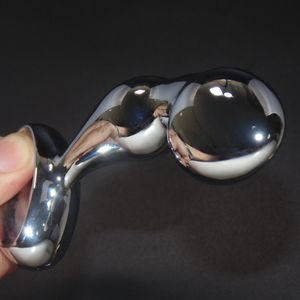2016 grande plug anale in acciaio inossidabile metallo massaggio prostatico bacchetta giocattoli del sesso