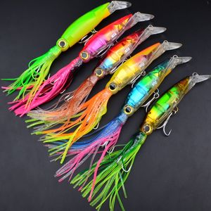 6 cor 14cm 40g iscas de pesca lure isca 3d olhos com pesca de barba gancho de alta qualidade