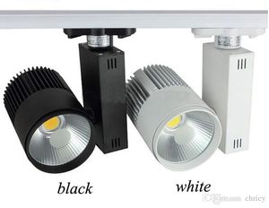 Black/White LED Track Light Rail Spots Lamp for Home Store Shop Showroom Ceiling Spotlight