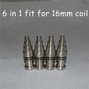 High Quality Tool GR2Titanium Nail 6 IN 1 fit 16 mm coil Domeless Titanium Nails Bangers For Male and Female