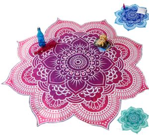 Beach Blanket indiano Lotus Rodada Tapestry Yoga Mat dormitório Hippy Boho Beach Pad 3 cores frete grátis